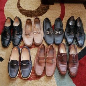 Mens Ferragamo loafers and lace ups